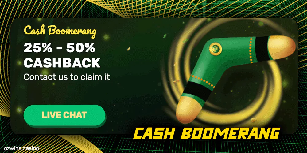 Cash Boomerang Bonus at Ozwin Casino
