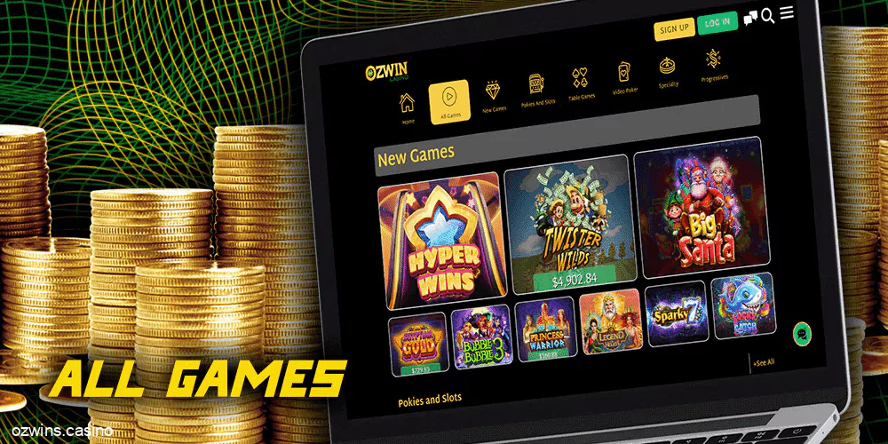 All Games at Ozwin Casino