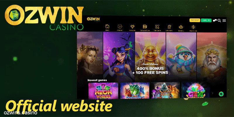 Click 'Sign up' button at official Ozwin casino and create a personal account