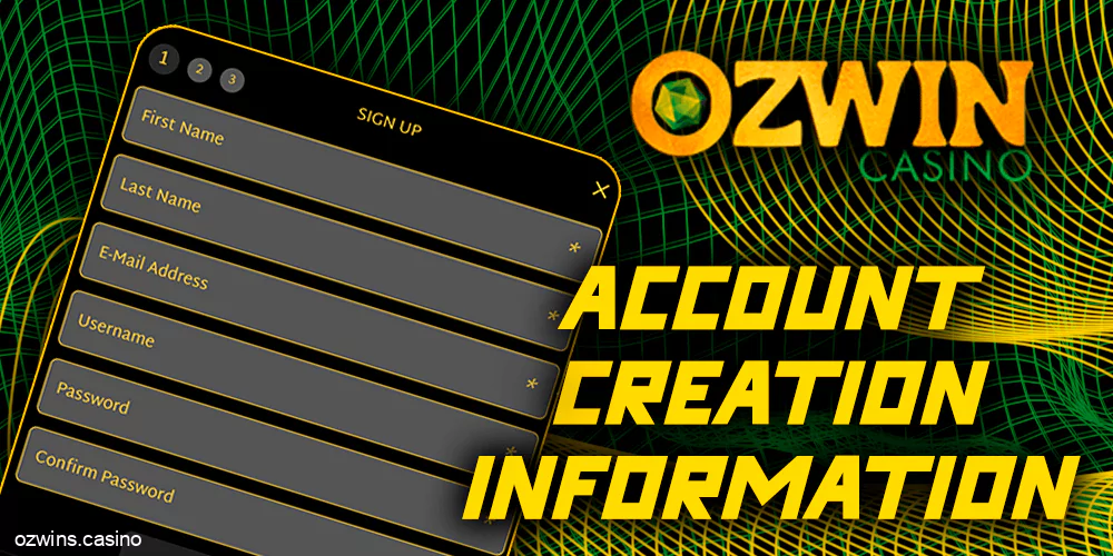 Account Creation Information