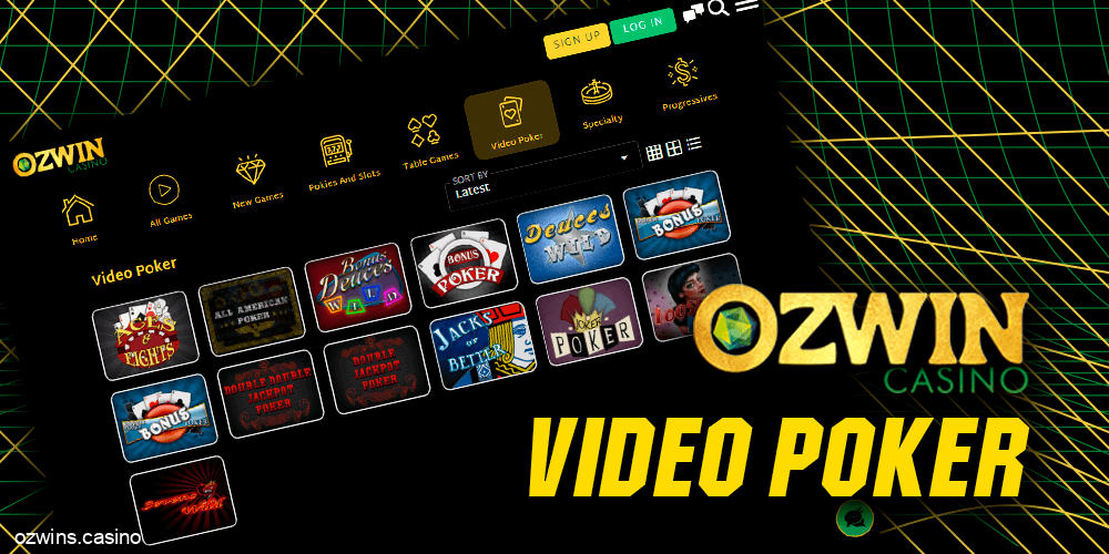 Video Poker at Ozwin Casino